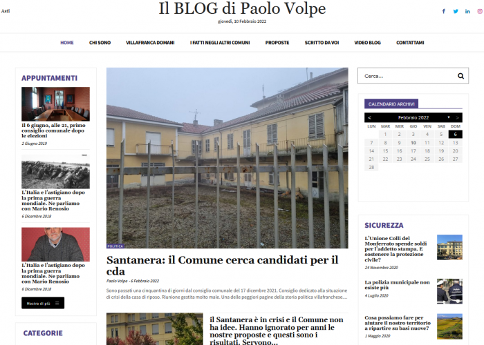 Nasce il nuovo portale di Paolo Volpe a Villafranca d’Asti